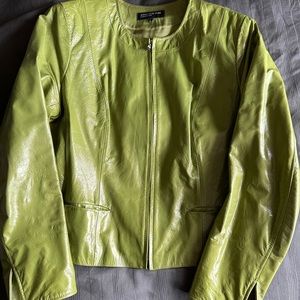 Vegan leather lined jacket